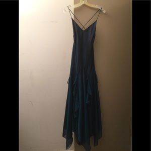 Dark teal, Ruffled maxi